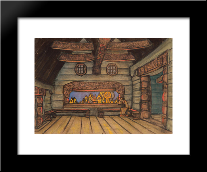 Tower Chamber Of Yaroslavna 20x24 Black Modern Wood Framed Art Print Poster by Roerich, Nicholas