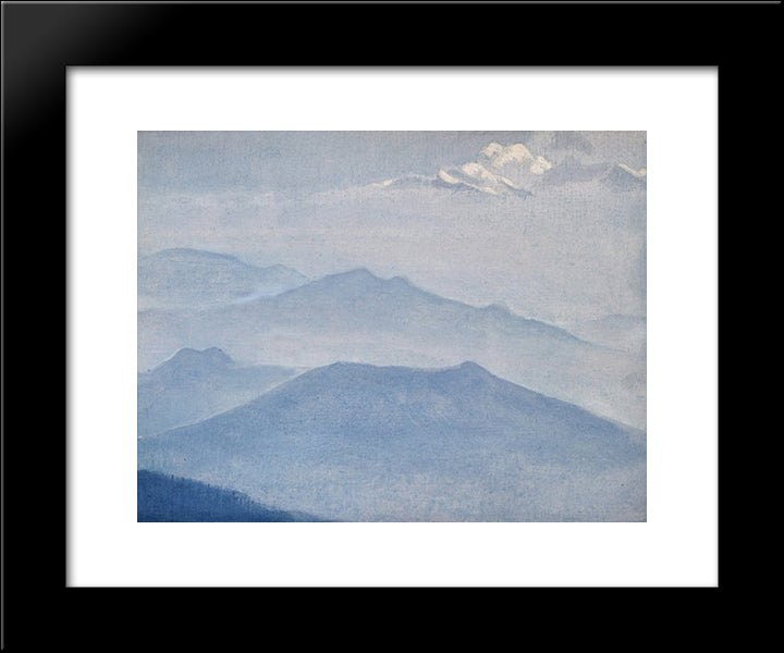 Trans-Himalayas Near Saga 20x24 Black Modern Wood Framed Art Print Poster by Roerich, Nicholas