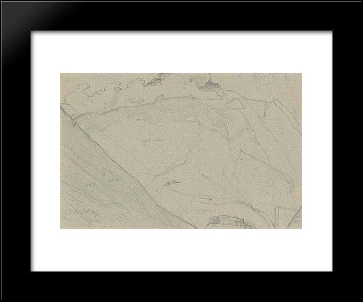 Tunde Village In Lahaul 20x24 Black Modern Wood Framed Art Print Poster by Roerich, Nicholas