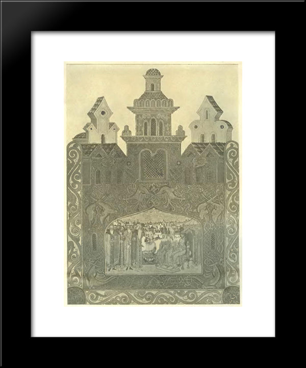 Tver Embassy 20x24 Black Modern Wood Framed Art Print Poster by Roerich, Nicholas