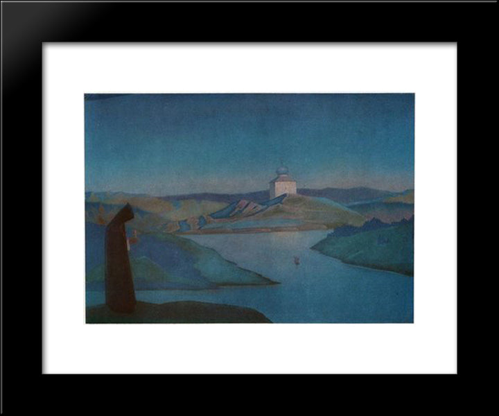 Twilight 20x24 Black Modern Wood Framed Art Print Poster by Roerich, Nicholas