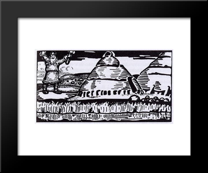 Untitled 20x24 Black Modern Wood Framed Art Print Poster by Roerich, Nicholas