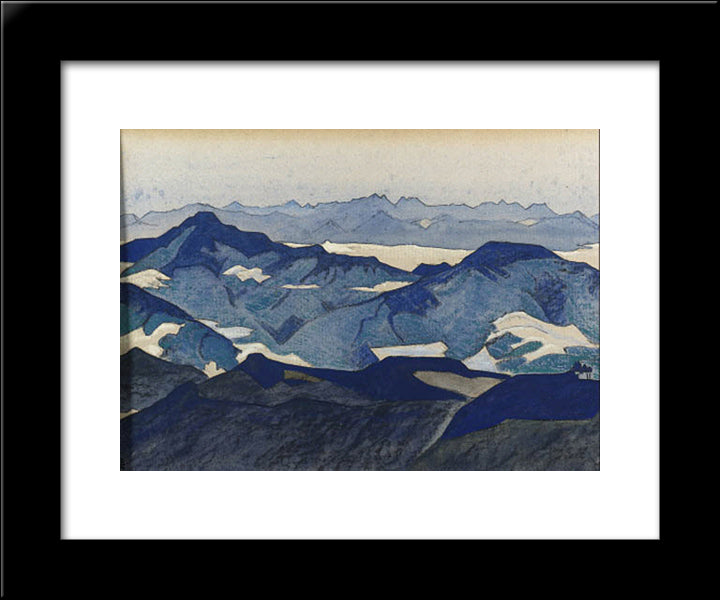 View Of Jelar La 20x24 Black Modern Wood Framed Art Print Poster by Roerich, Nicholas