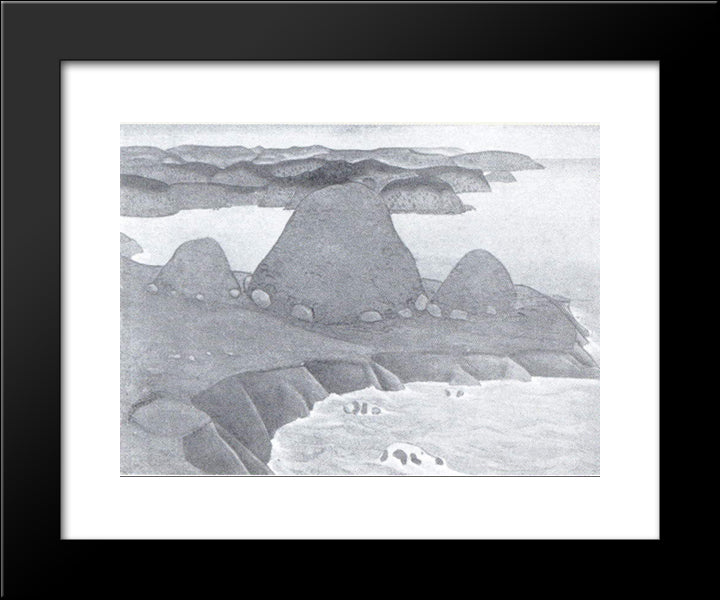 Viking'S Triumph 20x24 Black Modern Wood Framed Art Print Poster by Roerich, Nicholas
