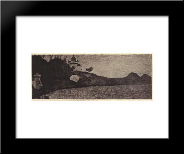 Volkhov 20x24 Black Modern Wood Framed Art Print Poster by Roerich, Nicholas