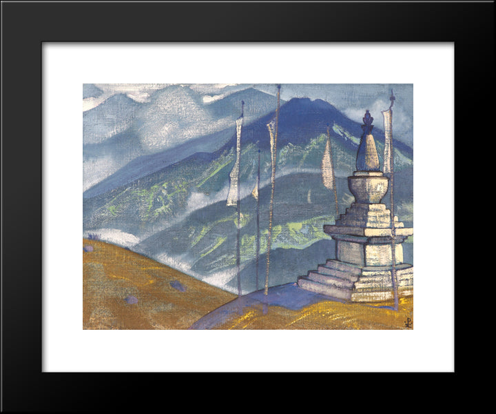 Waves Of Fog 20x24 Black Modern Wood Framed Art Print Poster by Roerich, Nicholas
