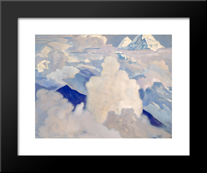 White And Celestial 20x24 Black Modern Wood Framed Art Print Poster by Roerich, Nicholas