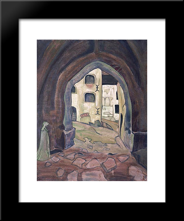 White Lady 20x24 Black Modern Wood Framed Art Print Poster by Roerich, Nicholas
