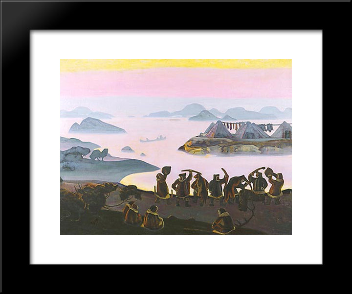 Yarilin Calls 20x24 Black Modern Wood Framed Art Print Poster by Roerich, Nicholas
