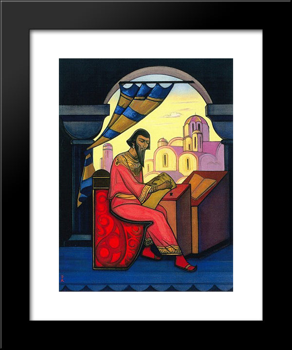 Yaroslav The Wise 20x24 Black Modern Wood Framed Art Print Poster by Roerich, Nicholas
