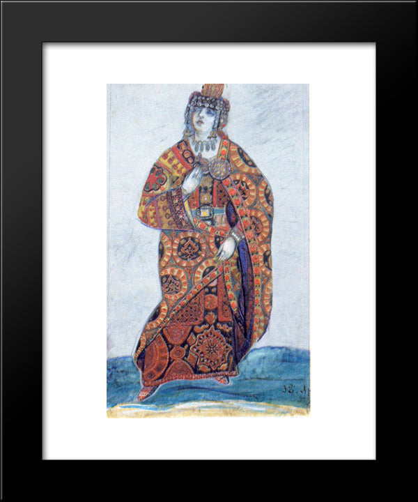 Yaroslavna 20x24 Black Modern Wood Framed Art Print Poster by Roerich, Nicholas