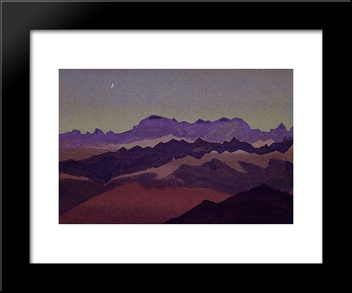 Young Moon 20x24 Black Modern Wood Framed Art Print Poster by Roerich, Nicholas