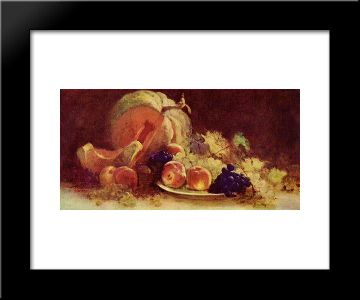 Still Life With Fruit 20x24 Black Modern Wood Framed Art Print Poster by Grigorescu, Nicolae