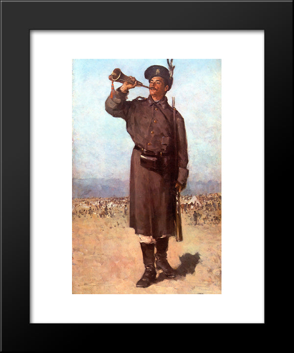The Blower 20x24 Black Modern Wood Framed Art Print Poster by Grigorescu, Nicolae