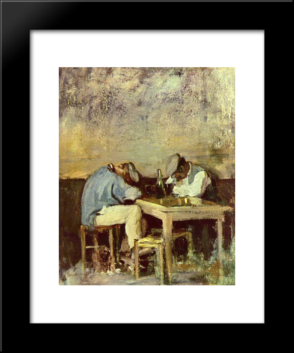 Two Drunks 20x24 Black Modern Wood Framed Art Print Poster by Grigorescu, Nicolae