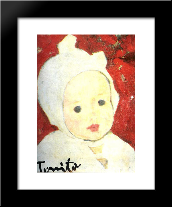 Child Portrait 20x24 Black Modern Wood Framed Art Print Poster by Tonitza, Nicolae
