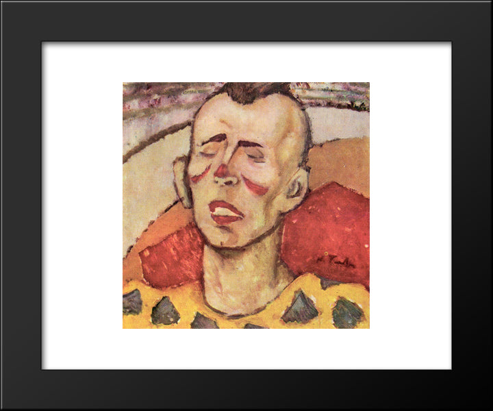 Clown 20x24 Black Modern Wood Framed Art Print Poster by Tonitza, Nicolae