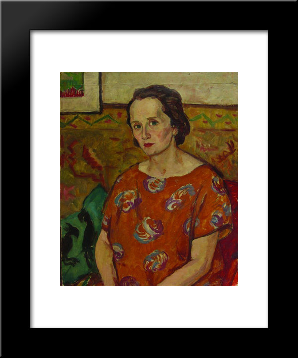 Ecaterina Tonitza 20x24 Black Modern Wood Framed Art Print Poster by Tonitza, Nicolae