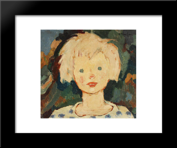 Forester'S Son 20x24 Black Modern Wood Framed Art Print Poster by Tonitza, Nicolae