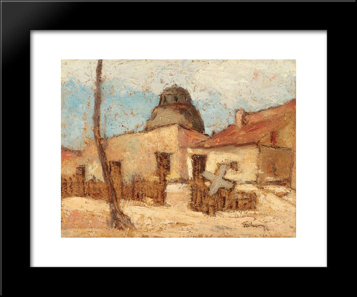 Kardjali Landscape 20x24 Black Modern Wood Framed Art Print Poster by Tonitza, Nicolae