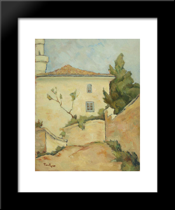 Mosque In Balcic 20x24 Black Modern Wood Framed Art Print Poster by Tonitza, Nicolae
