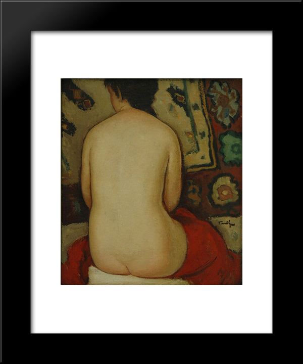 Nude 20x24 Black Modern Wood Framed Art Print Poster by Tonitza, Nicolae