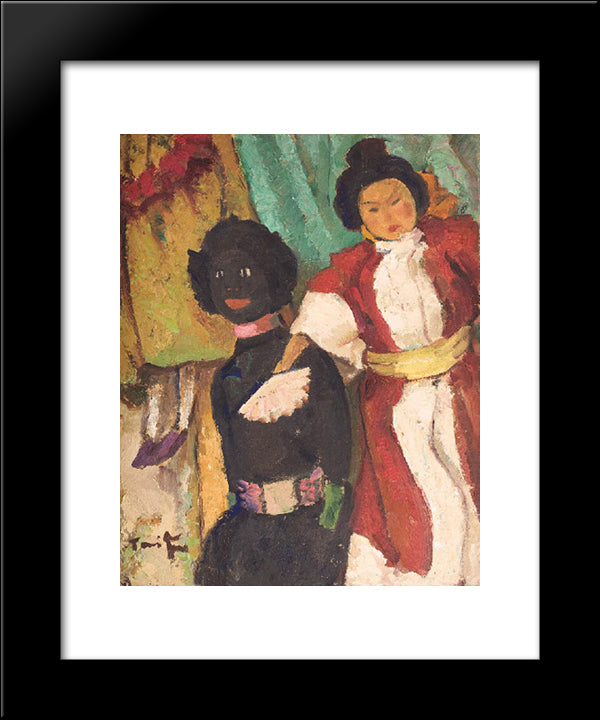 Puppets 20x24 Black Modern Wood Framed Art Print Poster by Tonitza, Nicolae