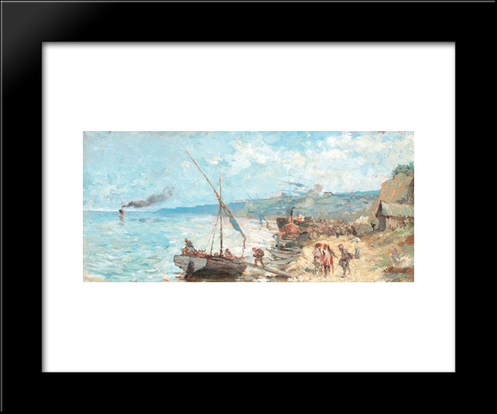 Departure Towards The Open Sea 20x24 Black Modern Wood Framed Art Print Poster by Vermont, Nicolae