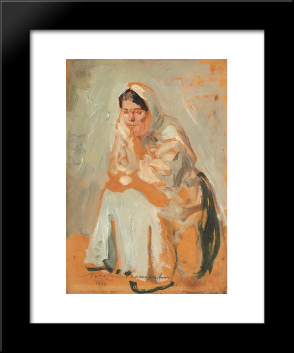 Gypsy Woman (Study) 20x24 Black Modern Wood Framed Art Print Poster by Vermont, Nicolae