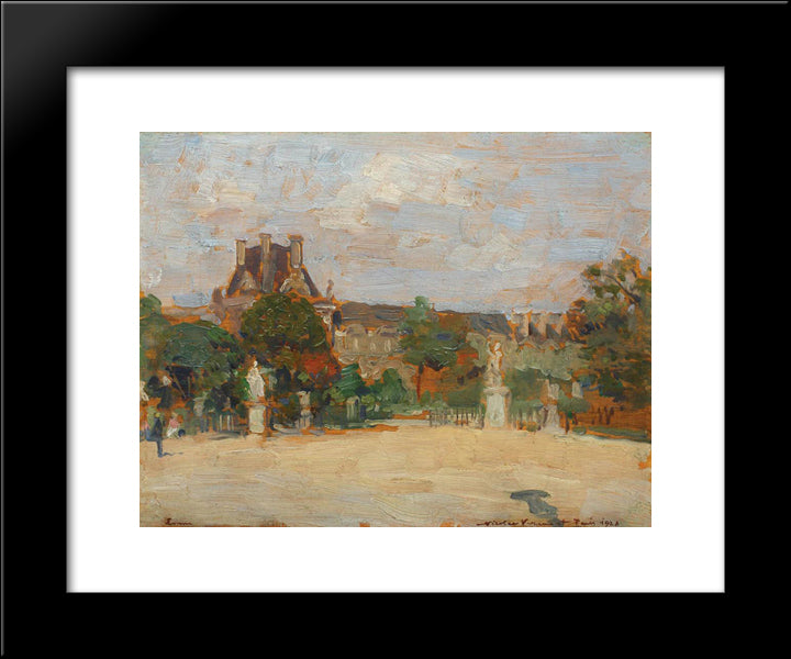 Louvre Entrance 20x24 Black Modern Wood Framed Art Print Poster by Vermont, Nicolae