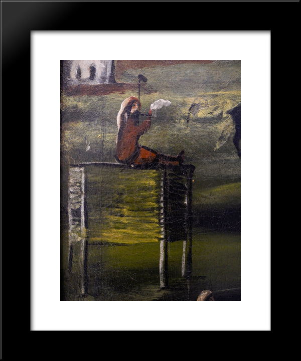 Party By The River Tskheniszkali (Fragment) 20x24 Black Modern Wood Framed Art Print Poster by Pirosmani, Niko