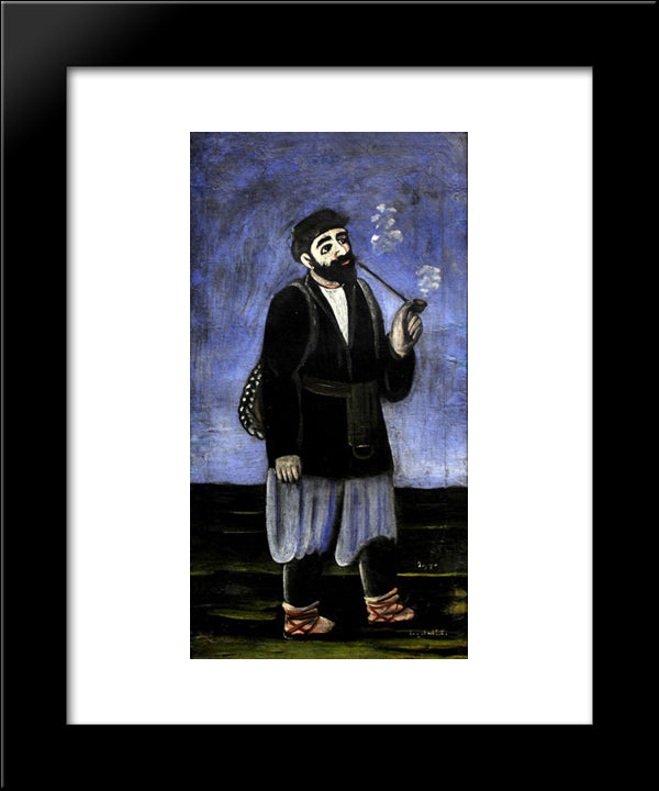 Workman Soso 20x24 Black Modern Wood Framed Art Print Poster by Pirosmani, Niko