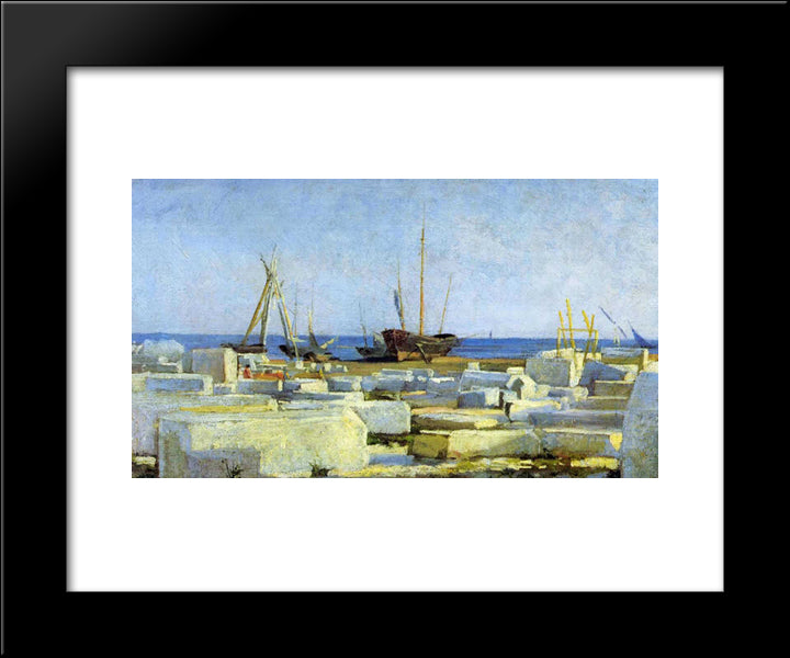 Loading Marble 20x24 Black Modern Wood Framed Art Print Poster by Ge, Nikolai