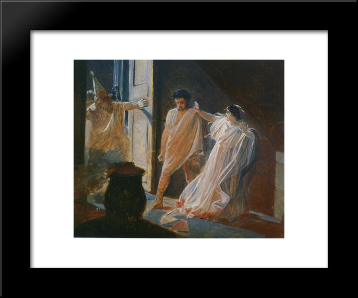 Love Of Vestal 20x24 Black Modern Wood Framed Art Print Poster by Ge, Nikolai