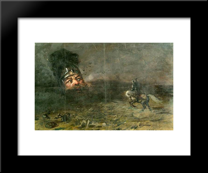 Ruslan And Lyudmila 20x24 Black Modern Wood Framed Art Print Poster by Ge, Nikolai
