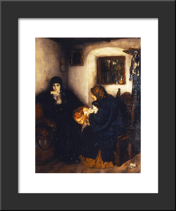 After The Memorial Service 20x24 Black Modern Wood Framed Art Print Poster by Gyzis, Nikolaos