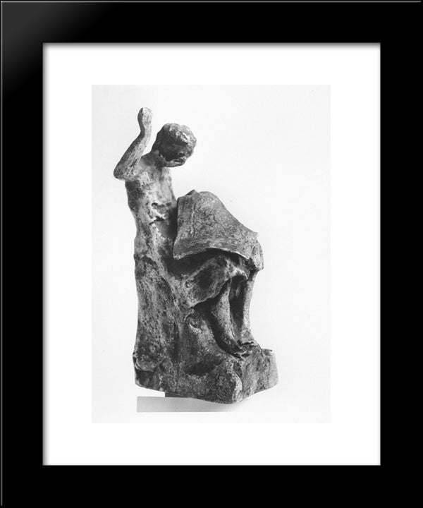 Girl Sewing 20x24 Black Modern Wood Framed Art Print Poster by Gyzis, Nikolaos