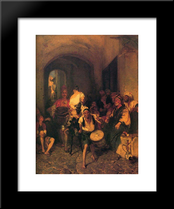 Punishment Of The Thief 20x24 Black Modern Wood Framed Art Print Poster by Gyzis, Nikolaos