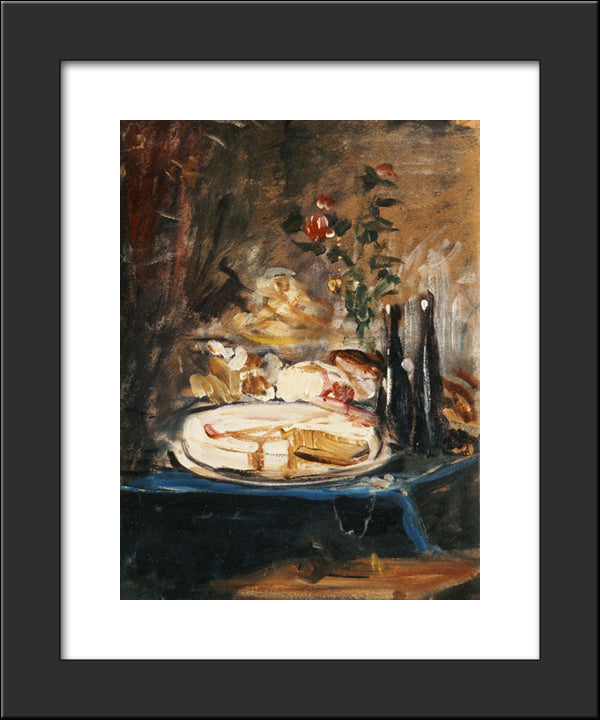 Table With Cake 20x24 Black Modern Wood Framed Art Print Poster by Gyzis, Nikolaos