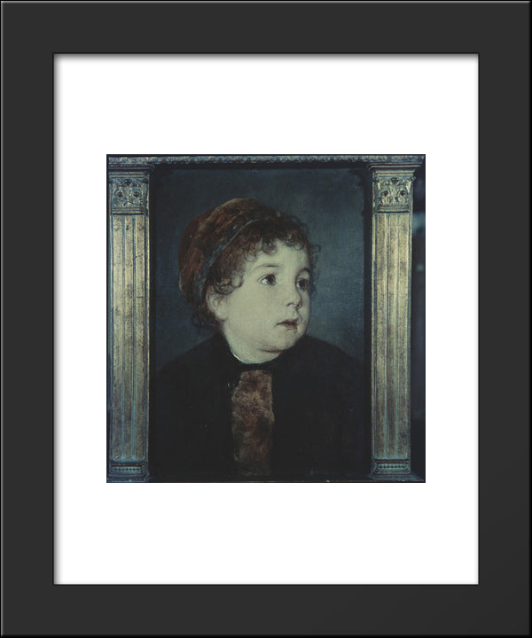 The Artist'S Daughter 20x24 Black Modern Wood Framed Art Print Poster by Gyzis, Nikolaos