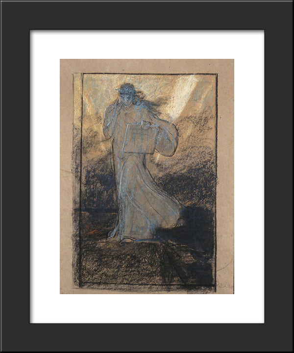 The Glory Of Psara 20x24 Black Modern Wood Framed Art Print Poster by Gyzis, Nikolaos