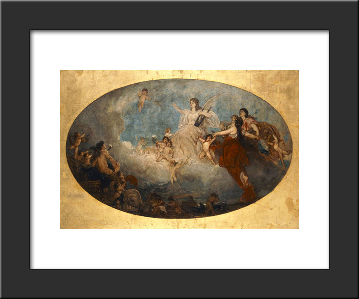 The Liberal Arts With Their Spirits 20x24 Black Modern Wood Framed Art Print Poster by Gyzis, Nikolaos