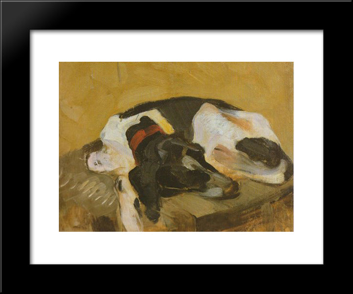 Dog 20x24 Black Modern Wood Framed Art Print Poster by Lytras, Nikolaos