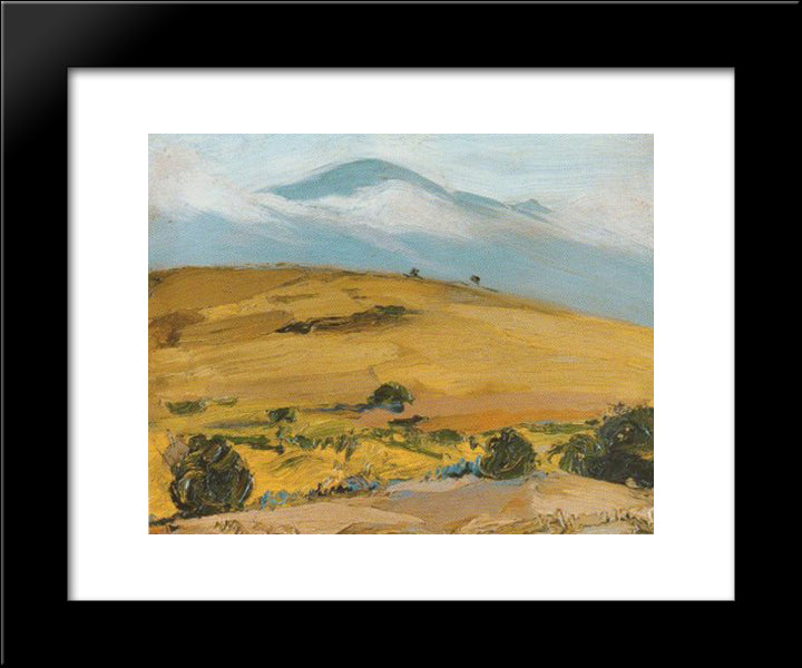 Landscape, Mountain Ymmitos 20x24 Black Modern Wood Framed Art Print Poster by Lytras, Nikolaos