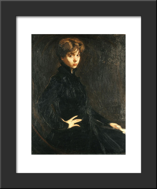 Portrait Of Mlle.M. Horsch 20x24 Black Modern Wood Framed Art Print Poster by Lytras, Nikolaos