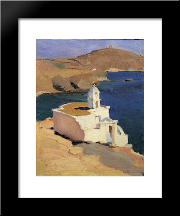 Tinos Agios Markos 20x24 Black Modern Wood Framed Art Print Poster by Lytras, Nikolaos