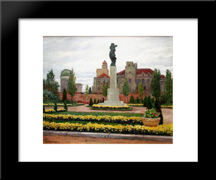 Cityscape 20x24 Black Modern Wood Framed Art Print Poster by Bogdanov Belsky, Nikolay