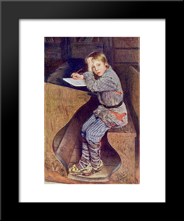 Composition 20x24 Black Modern Wood Framed Art Print Poster by Bogdanov Belsky, Nikolay