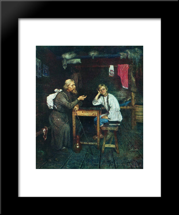 Future Monk 20x24 Black Modern Wood Framed Art Print Poster by Bogdanov Belsky, Nikolay