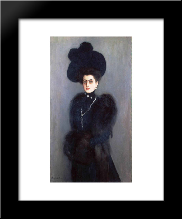 Portrait Of M.Ambelek-Lazareva 20x24 Black Modern Wood Framed Art Print Poster by Bogdanov Belsky, Nikolay